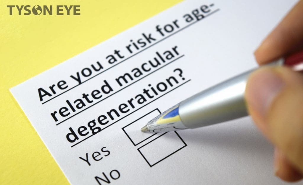 Someone filling out a form about the signs of degeneration