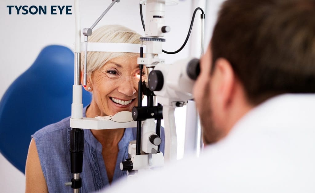 Someone getting an eye exam