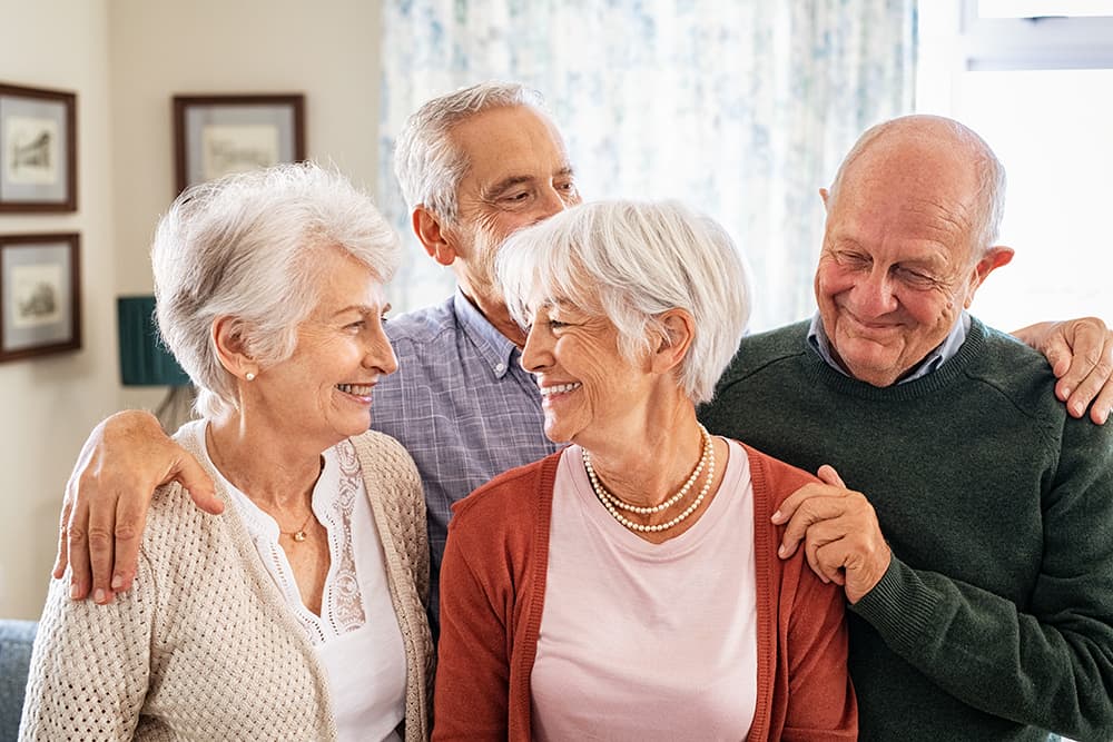 A group of senior men and women