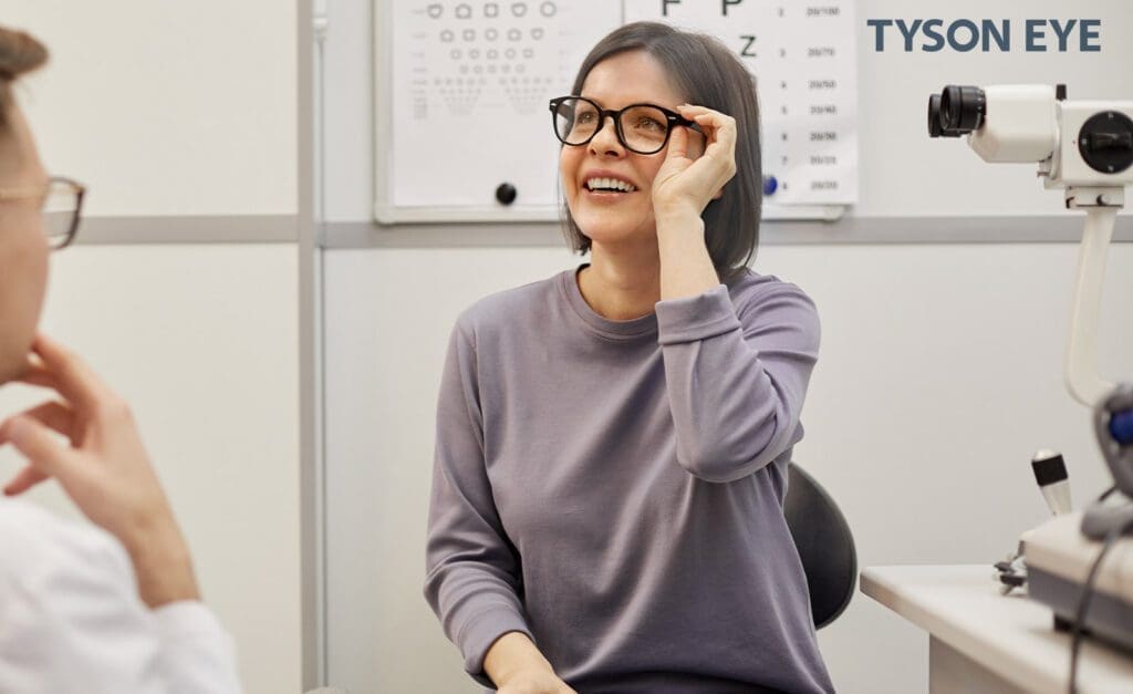 someone looking through a pair of glasses and knowing the pros and cons between the two