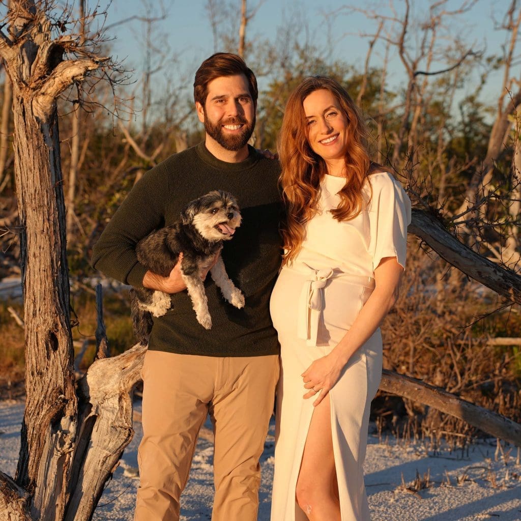 Dr, Ifantides with wife and dog